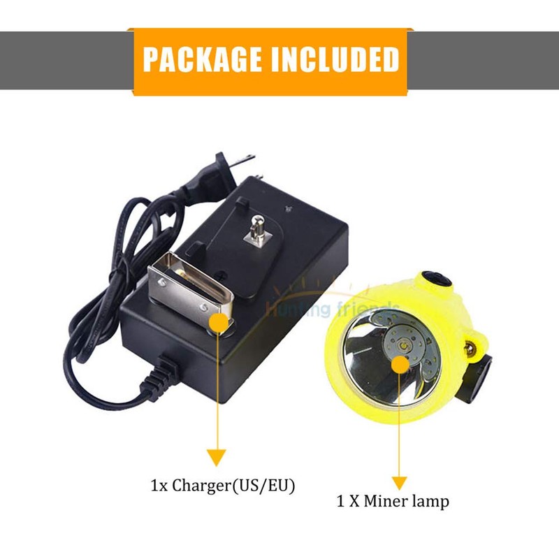 Super Bright Rechargeable LED Mining Headlamp, 1 Main + 6