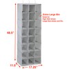 Simple Houseware Hanging Closet Organizers 24 Section Shoe Shelves, Gray