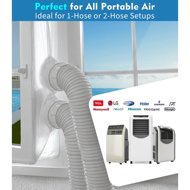 Portable AC Window Seal Kit for Casement & Crank Windows,