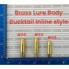 Musky Bucktail Magnum Brass Lure Bodies & Solid Smooth Beads