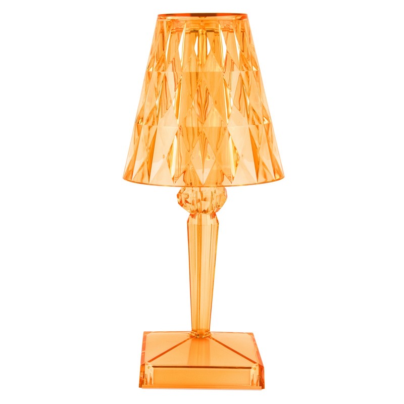 LED Crystal Table Lamp Transparent Prism Dimmable Desk Lamp USB