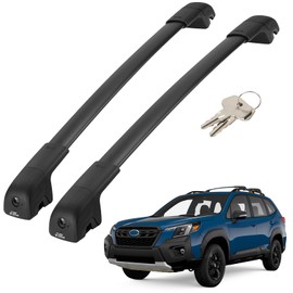 JOYTUTUS Car Roof Rack Cross Bars Compatible with Subaru Forester Wilderness 2022-2024 with Lock, Aluminum Crossbars for Roof Racks Suitcases Kayaks Canoes Bikes Skis Snowboard