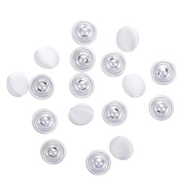 EXCEART Pack of 15 Fabric Covered Satin Buttons with Metal Hooks Clothing Decorative Button Replacement for DIY Sewing and Crafts (10 mm)