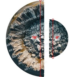 AR Layout WTC - 9-inch Neoprene Target for Augmented Reality 40k Wargaming Table Setup