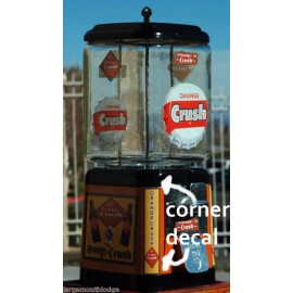 TEXACO OIL CORNER DECAL OAK ACORN GUMBALL MACHINE