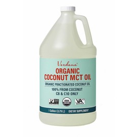 Verdana USDA Certified Organic Coconut MCT Oil –Fractionated Coconut Oil – No Palm Kernel Used – Kosher, Food Grade, Non-GMO – Great for Keto and Paleo Diets – 1Gallon