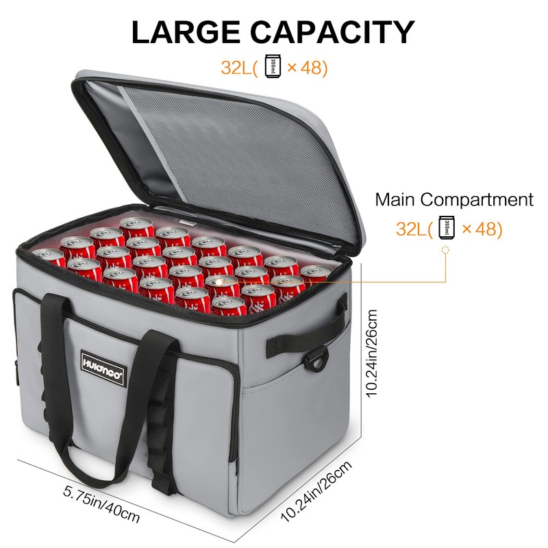 Soft Insulated Cooler Bag Collapsible Large Travel Coolers Soft Sided