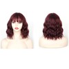 Women Wig Wine Red Button Hair Net Portable Compact Practical