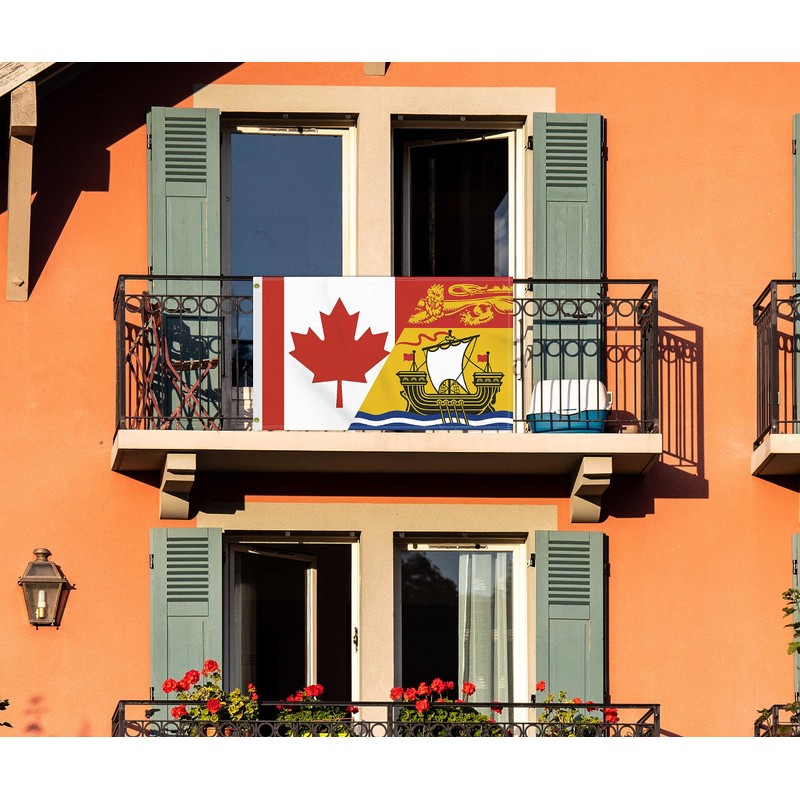 3×5 FT Canada New Brunswick Flag, Novel Large 100D Canadian