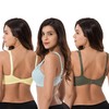 Curve Muse Plus Size Unlined Minimiser Wireless Bra with Embroidery