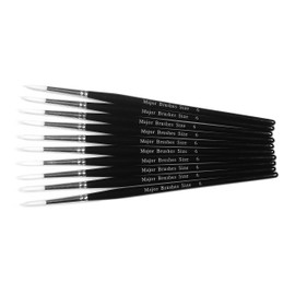 Major Brushes Sable Substitute Size 6 Paint Brushes - Pack of 10