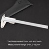 Vernier Caliper 0‑150mm 0‑6in Range 0.05mm 1/128in Resolution Stainless Steel