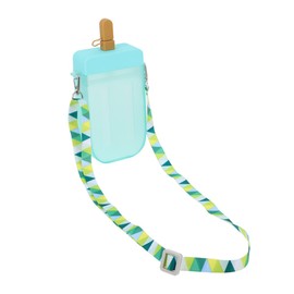 Mikinona 300ml Boys and Girls Popsicle Straw Cup Leakproof Water Bottle Adjustable Strap Adorable Design for Children