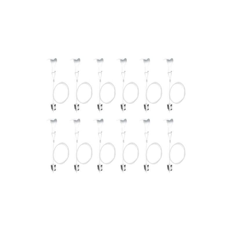 Adjustable Picture Rail Hanging System Square Hooks , 5 ft