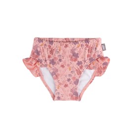 Sterntaler Swimming Trunks with Coral Print and Valances - UV Protection 50+ Baby Swimming Trunks with Nappy Insert up to Size 86/92 - Girls' Swimming Trunks with Practical Cord for Width Adjustment,