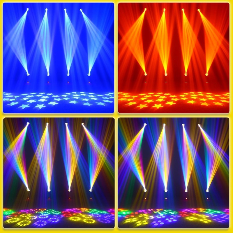 XPCLEOYZ 150W Moving Head Lights, 18-Facet Prism Stage Beam DJ