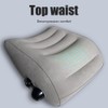 Inflatable Travel Pillow Portable PVC Flocking Head Neck Lumbar Support