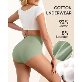 YDQ Womens High Waisted Cotton Underwear 4 Pack Tummy Control Top Panties Ladies Post Partum Compression Postpartum Multicolor XXL