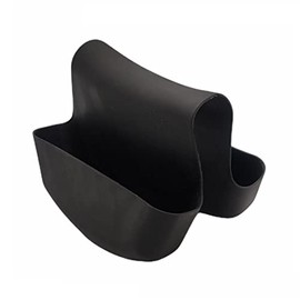 Handy Housewares Sink Caddy Saddle Flexible Sponge Holder - Fits Any Standard Double Kitchen Sink - Black (3 Pack)