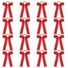 DEEKA 16 PCS Collegiate Style Long Tail Skinny Ponytail Holders