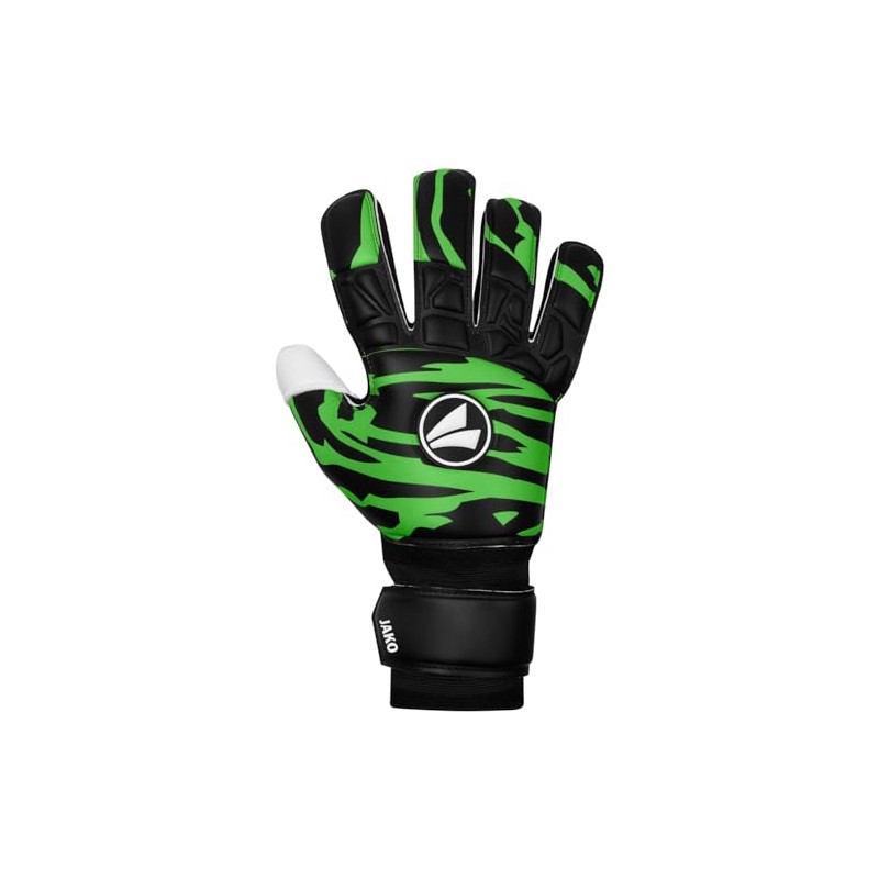 JAKO Animal Supersoft RC 2593 Goalkeeper Gloves Black/Neon Green 8.5