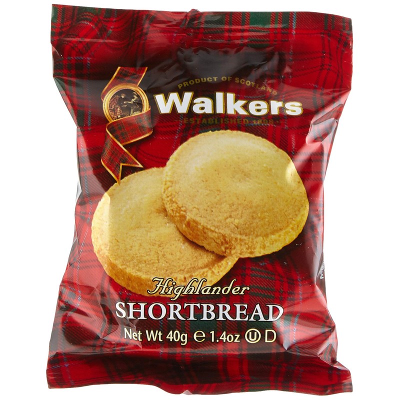 Walkers Shortbread Highlanders, Traditional Pure Butter Shortbread Cookies, 1.4 Ounce