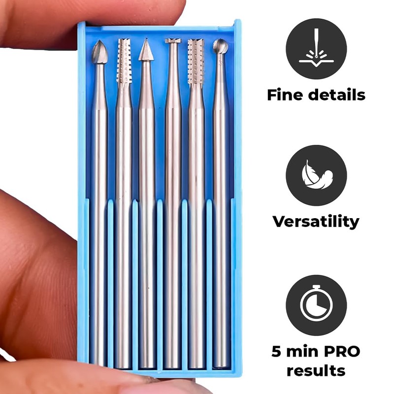 Culiau 6 Pcs Tungsten Steel Wood Carving Drill Bits –