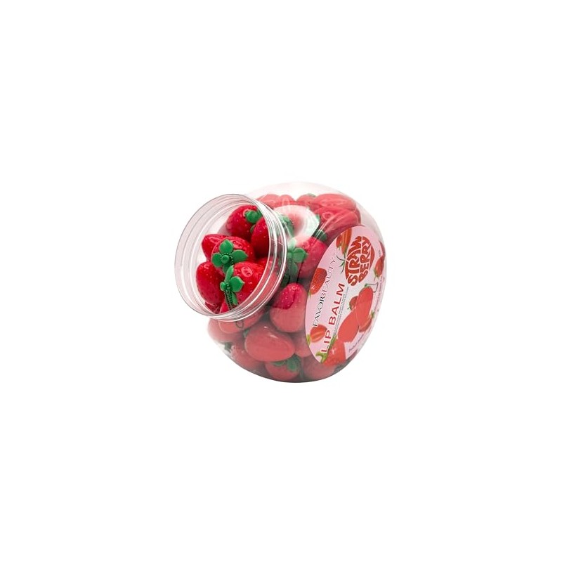 Bálsamo Labial de Fresa Lip Balm 60 Pcs - Hidratante,