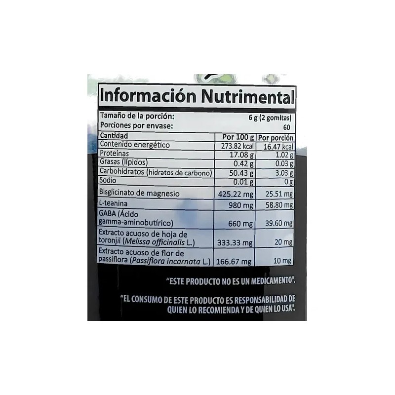 Magnesio Teanina Zenn 120 Gomitas Niños Natural Health