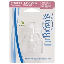 Dr. Browns Natural Flow Preemie Standard Baby Bottle Nipples - 10 Nipples