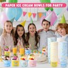 Ninehaoou 200 Sets 6 oz Ice Cream Paper Cups with