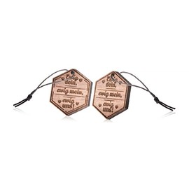 GRAVURZEILE Wooden Keyring – Ewig dein Ewig mein Ewig uns – Partner Pendant with Engraving and Cotton Band in Set – Gift Idea for Birthday, Christmas and Valentine's Day as a token of love, brown