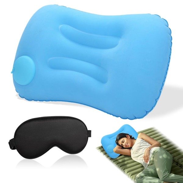 Inflatable Pillow, Neck Pillow Aeroplane, Beach Camping Travel Pillow, Air