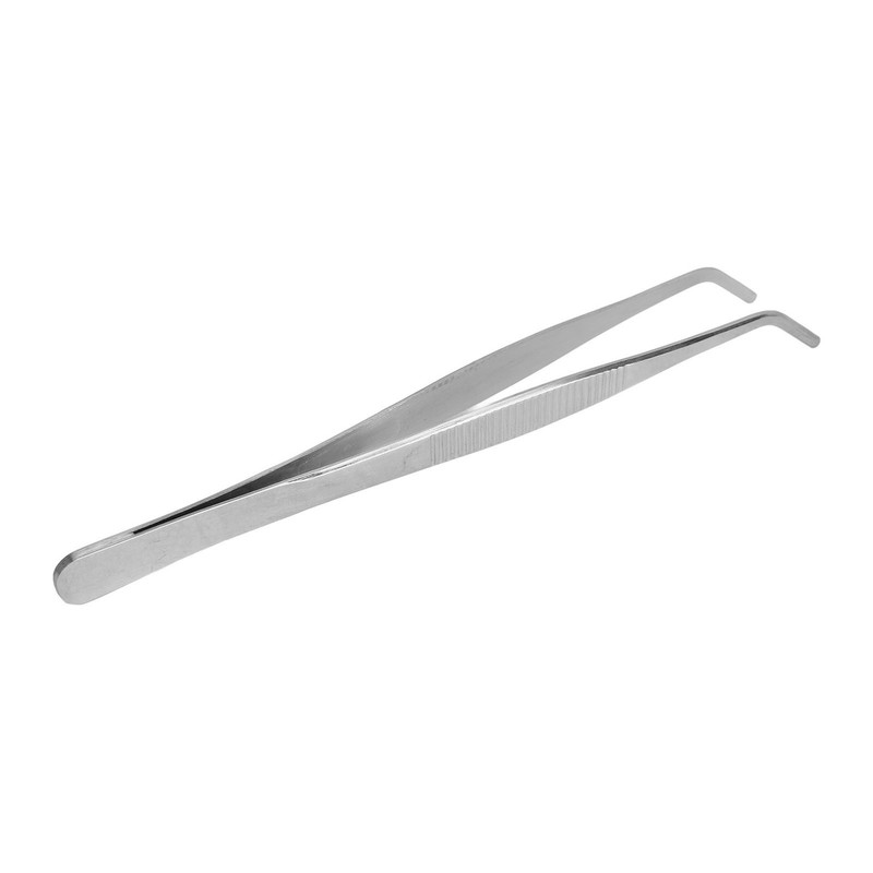 Laboratory Tweezer High Accuracy 304 Stainless Steel Serrated Edge 20cm