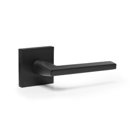 Explore Hardware Paris Model Solid Brass Lever Hallway & Closet Passage Door Handle, Matte Black