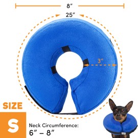 Bencmate Inflatable Collar for Dogs & Cats, Dog Collar Leak Protection Dog for Recovery After Surgery or Wounds, Collar Dog of Vision Not Blocked