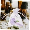 ABOOFAN 50pcs Lavender Sachet Bags Empty Drawstring Pouches Light Purple