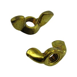 1/4"-20 Brass Wing Nuts (Pack of 12)