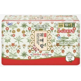 TG153 Sofy Body Fit GUIERANG Korea Herbal Sanitary Pads,Medium 9.8inch(25cm),20pcs