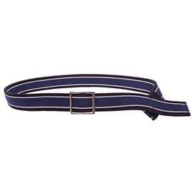 Myself Belts - Adult Easy Fasten Unisex Belt with Faux Buckle - NAVY with Black Webbing