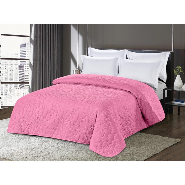 FEBE Bedspread Bed Throw Pink 200 x 220 cm Throw