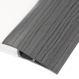 uxcell 3.3ft Floor Transition Strip, Self Adhesive Edging Trim Strip, Floor Divider Strips for Doorway Height Less Than 20mm, Dark Gray