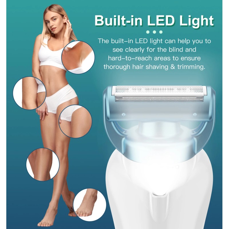 Hatteker Women's Electric Shaver Bikini Trimmer Hair Trimmer for Women