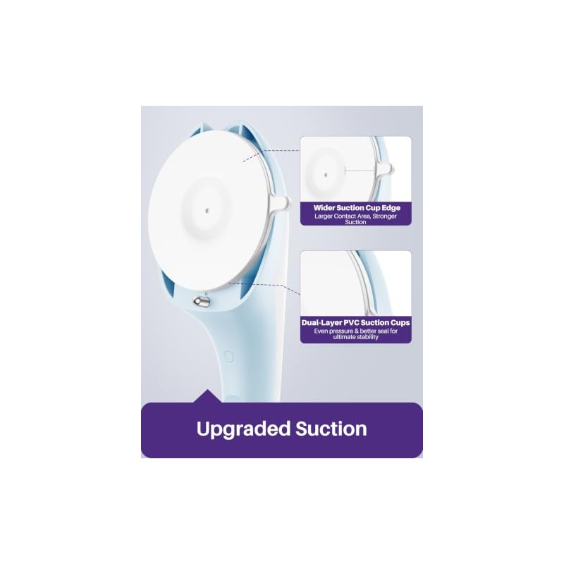 KEKOY Suction Grab Rails for Bathroom, Safety Indicator, 17.5 Inches