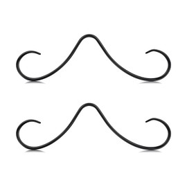 Longita Mustache Septum Ring 16g Septum Mustache Nose Ring Mustache Nose Ring Septum Ring Mustache 16 Gauge Black