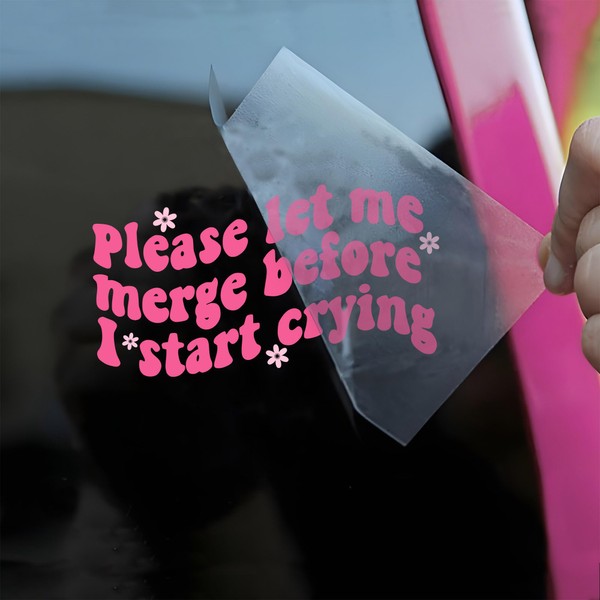 Let Me Merge Before I Start Crying Car Decals Funny