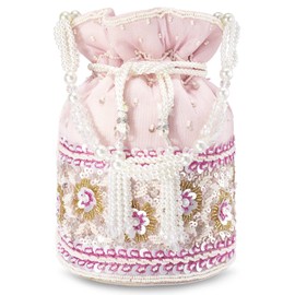 Aheli Indian Potli Bags Gift for Women Evening Bag Clutch Ethnic Bride Purse with Drawstring