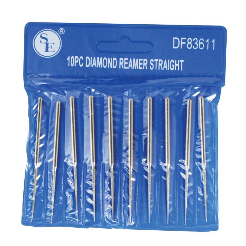 SE 10-Piece Diamond-Coated Tapered Bead Reamer Set - 2-¾ Inch