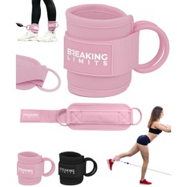 Pink Ankle Straps for Cable Machines Women - Cable Kick Back Ankle Cuffs for Cable Machine - Ankle Bands for Working Out - Tobilleras para Mujer Gym - Leg Cuffs for Gym Cable - Poleas para Gym
