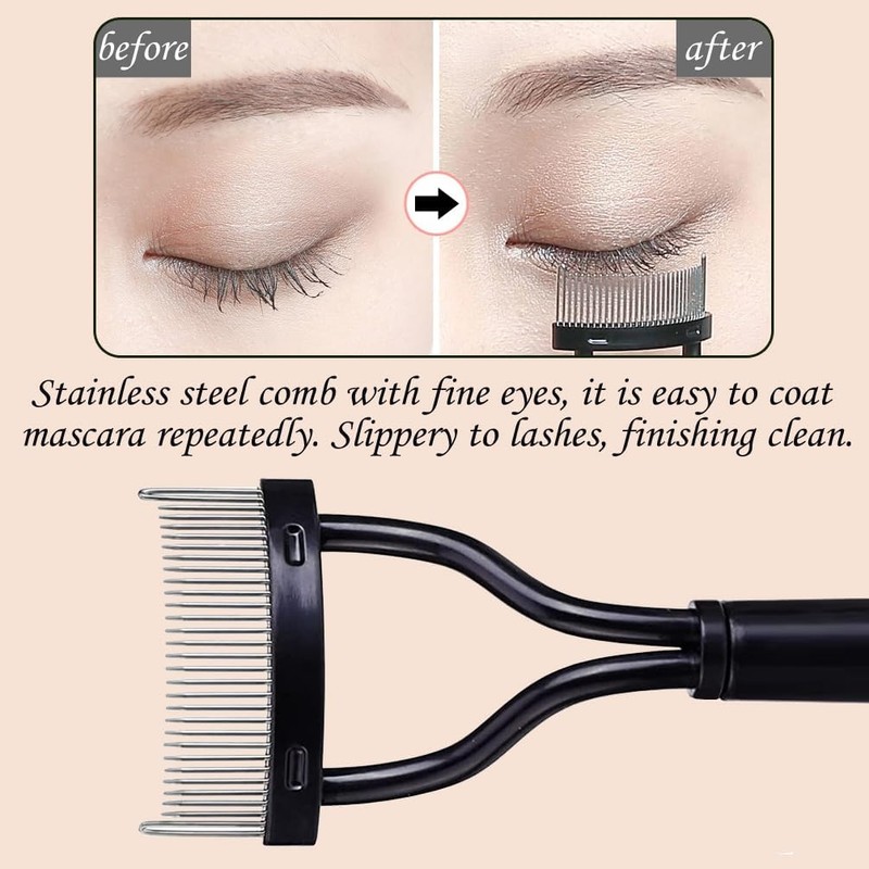 Inralimot Eyelash Comb Eyebrow Brush Eyelash Separator Mascara Applicator Eyelash